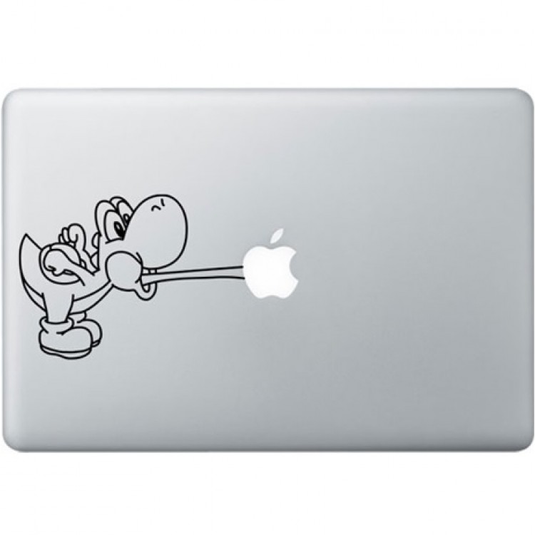Mario Yoshi MacBook Aufkleber Schwarz MacBook Aufkleber